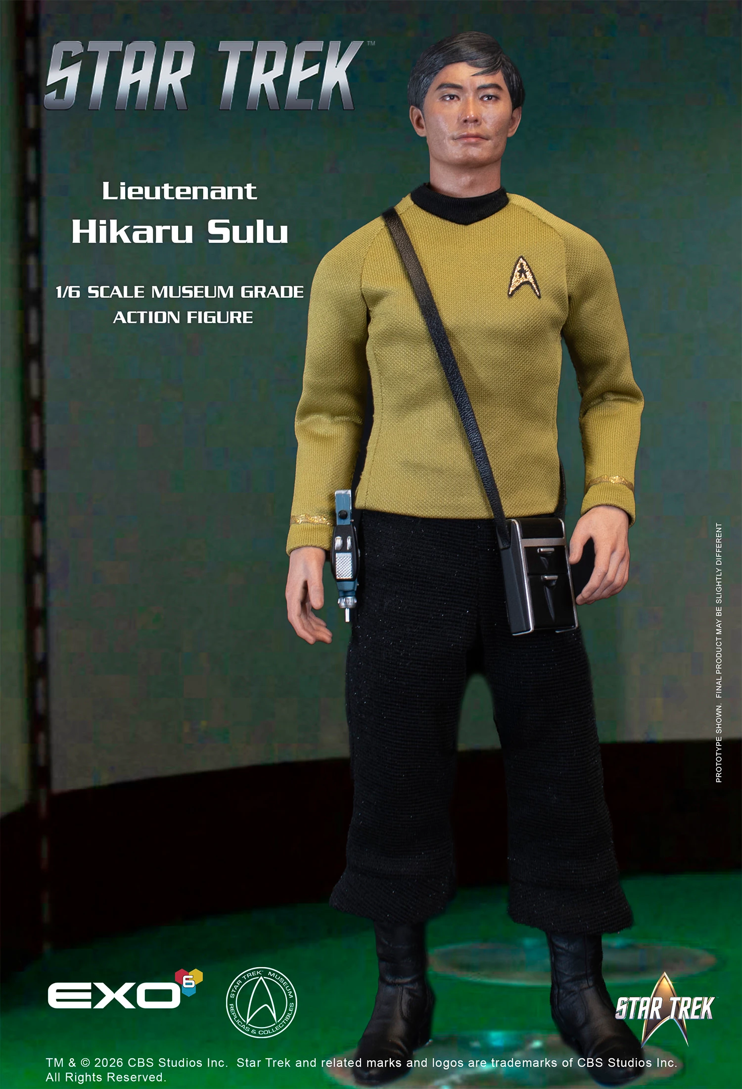 Pre-Order EXO-6 Star Trek Lieutenant Hikaru Sulu Sixth Scale Figure EXO-01-035
